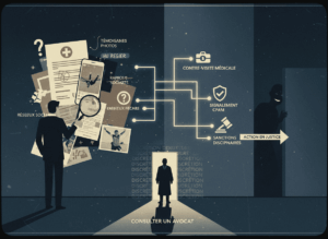 Contester un arrêt de travail abusif - preuves et recours. discretion cf investigations