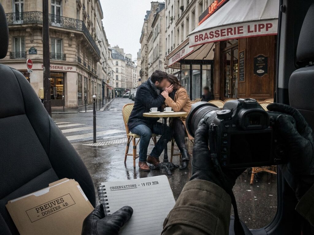 Adultère en France rôle du détective dans la collecte de preuves recevables cf investigations